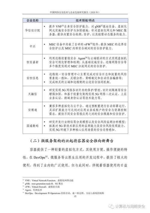 中國網絡安全技術與企業發展研究報告（2020年）——技術研究和試驗發展篇